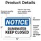 Signmission Dumbwaiter Keep Closed, 5 in W x Rectangle, Vinyl Decal OS-2PACK-NS-D-35-L-11596 - alternate 3